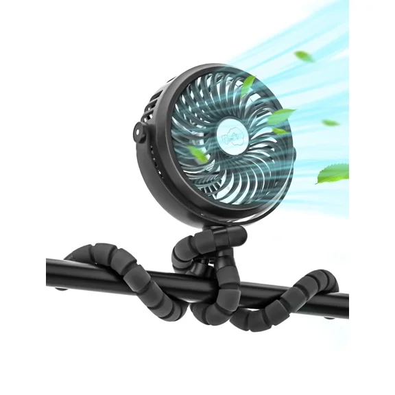 Girls Portable Usb Handheld Fan Flexible Tripod Led Light Suitable Baby Stroller