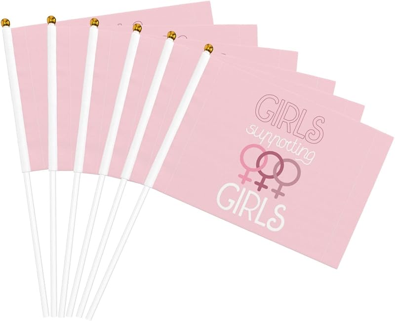 Girls Power Flowers Women'S Equality Day 2024 Small Flags Mini Hand ...