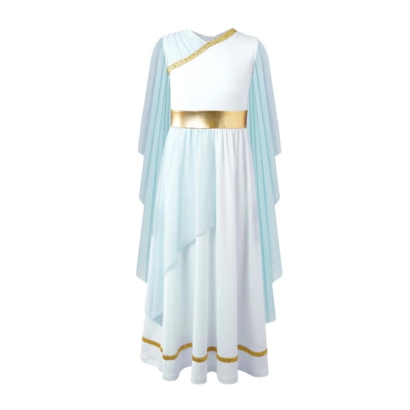 Girls Praise Dance Dress Party Princess Tulle Gown Halloween Cosplay Dress Elegant Robes