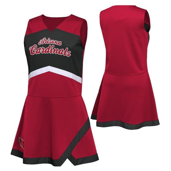 Girls Preschool Cardinal Arizona Cardinals Two-Piece Cheer Captain Jumper Dress with Bloomers Set