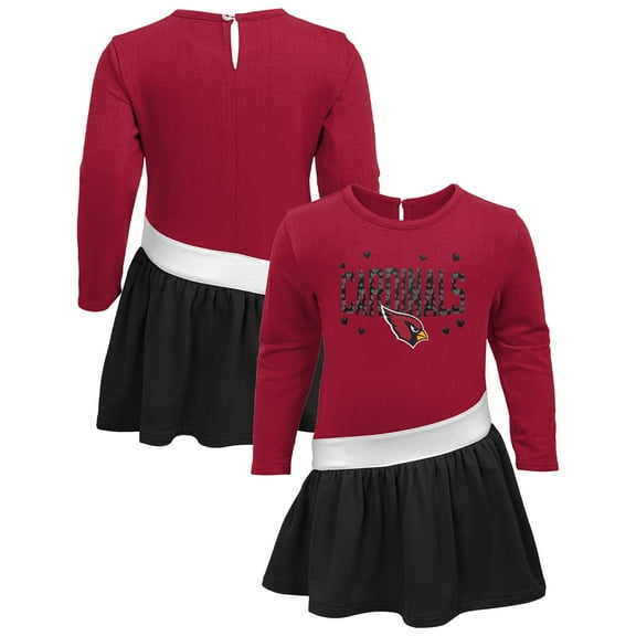 Girls Preschool Cardinal/Black Arizona Cardinals Heart to Heart Jersey Dress