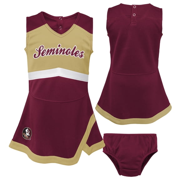 Girls Preschool Outerstuff Garnet Florida State Seminoles Two-Piece Cheer Captain Jumper Dress & Bloomers Set