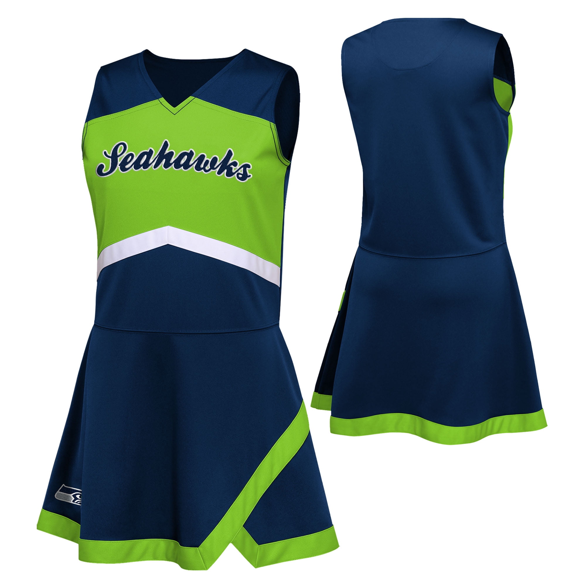 Girls Preschool Navy Seattle Seahawks Two-Piece Cheer Captain Jumper Dress  with Bloomers Set - Walmart.com