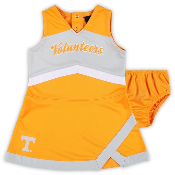 Girls Preschool Outerstuff Tennessee Orange Tennessee Volunteers Two-Piece Cheer Captain Jumper Dress & Bloomers Set