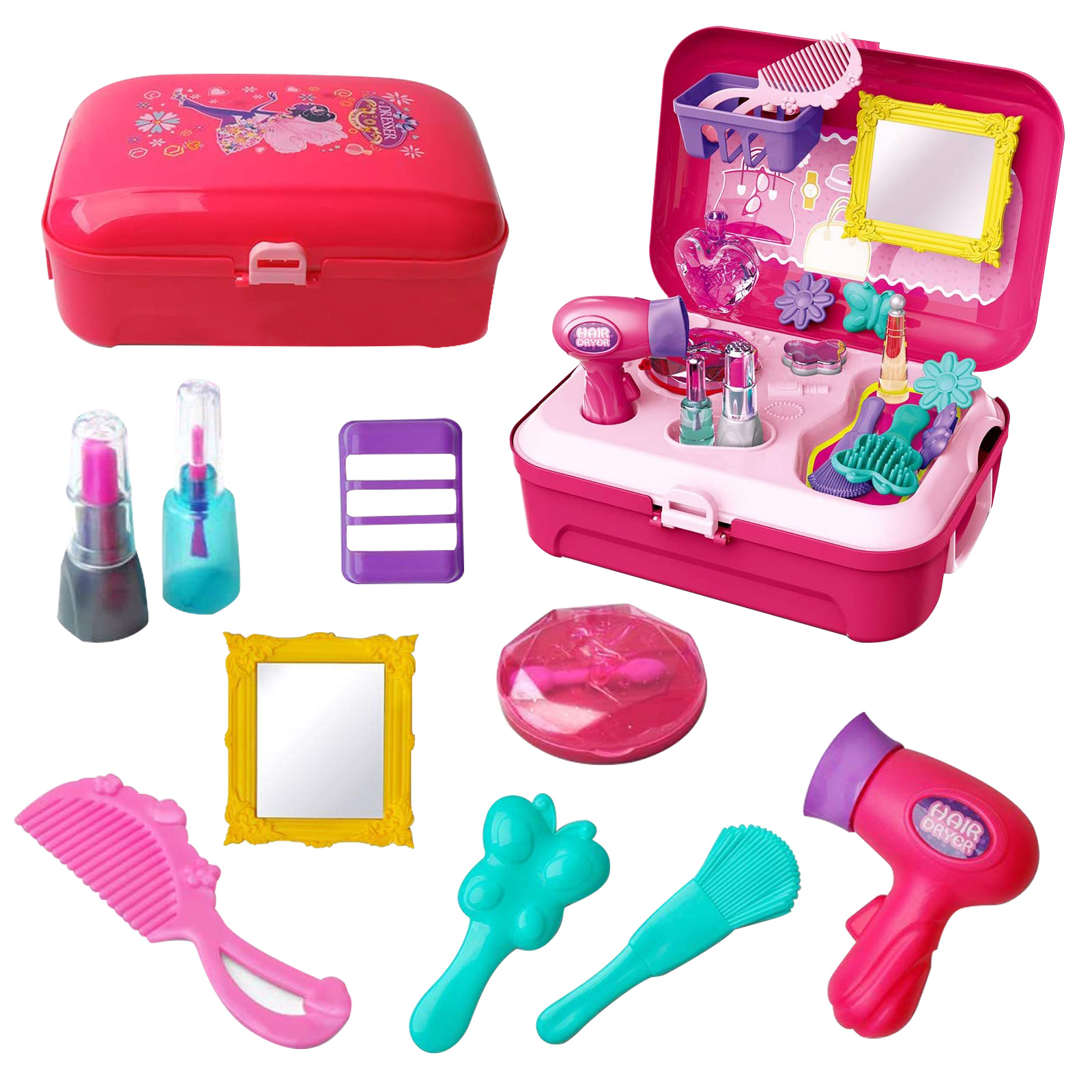 Girls Pretend Play Makeup Set for Children, Kids Make it Up for Little