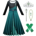 thumbnail image 1 of Girls Princess Anna Cosplay Dress Costume Role Play Outfit, 1 of 7