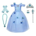 thumbnail image 1 of Girls Princess Dress Up Costume Halloween Fancy Dress with Accessories, 1 of 5