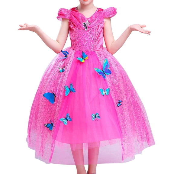 Girls Princess Dress Up Costume Halloween Fancy Dress