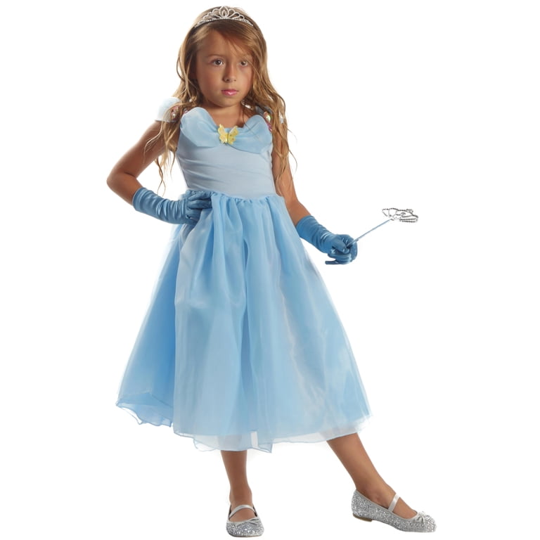 Girls Princess Cinderella Costume Dress Set, Cinderella, Size 