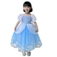 thumbnail image 1 of Girls Princess Costume Dress Puff Sleeves Fancy Party Halloween Birthday Outfit, 1 of 7