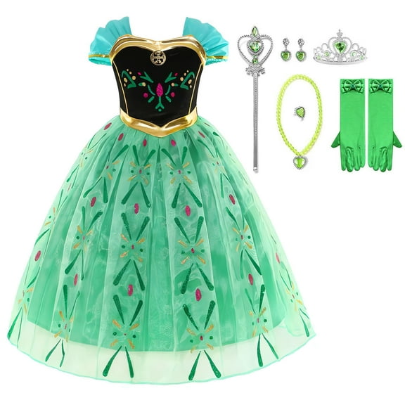 Girls Princess Costume Snow Party Halloween Cosplay Fancy Dress