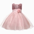 thumbnail image 1 of Girls Princess Dress Sequin Tulle Flower Pageant Birthday Party Wedding Bridesmaid Girl Dresses, 1 of 4