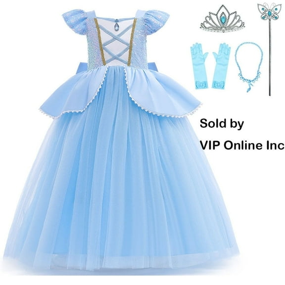 Girls Princess Dress Up Costume Tulle Dress Birthday Party Halloween Christmas Carnival Cosplay