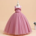 thumbnail image 1 of Girls Princess Dresses 3D Floral Pageant Gown 6-17 Years Sleeveless Solid Color Stereo Flower Decor Tulle Fluffy Tutu Dress Elegant Princess Dress for Birthday Wedding Piano Performance Hot Pink, 1 of 7