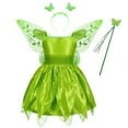 thumbnail image 1 of Girls Princess Fairy Elf Costume Dress Fancy Halloween Birthday Party Outfit, 1 of 6