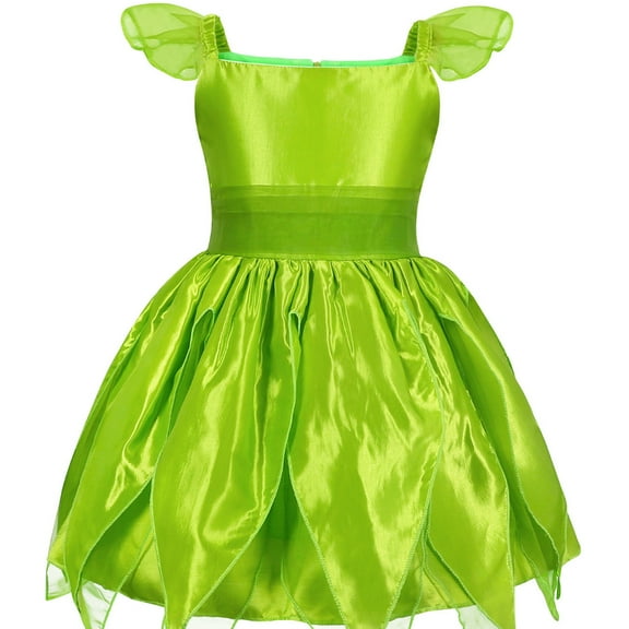 Girls Princess Fairy Elf Costume Dress Fancy Halloween Birthday Party Outfit