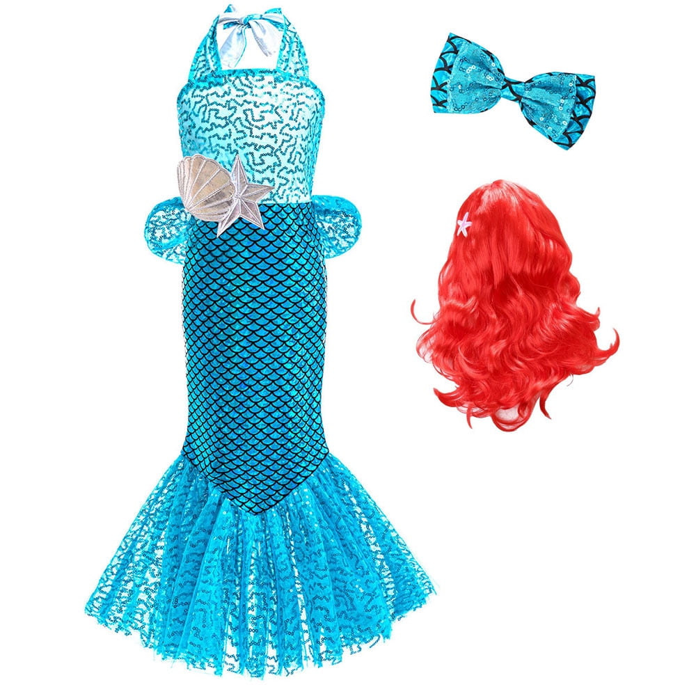 Mermaid Princess Costume Dress for Girls