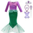 thumbnail image 1 of Girls Princess Mermaid Costume Cosplay Party Dress, 1 of 6