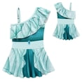 thumbnail image 1 of Girls Princess One Piece Bathing Suit, Adjustable One-Shoulder Sling Swimsuits for 2-8Years, 1 of 7