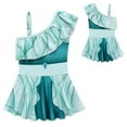 thumbnail image 1 of Girls Princess One Piece Bathing Suit, Adjustable One-Shoulder Sling Swimsuits, 1 of 5