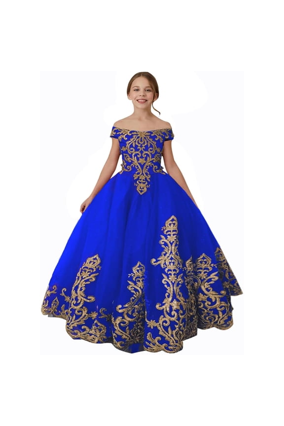 Girls Princess Pageant Dreses Party Prom Puffy Ball Gowns Formal Dresses