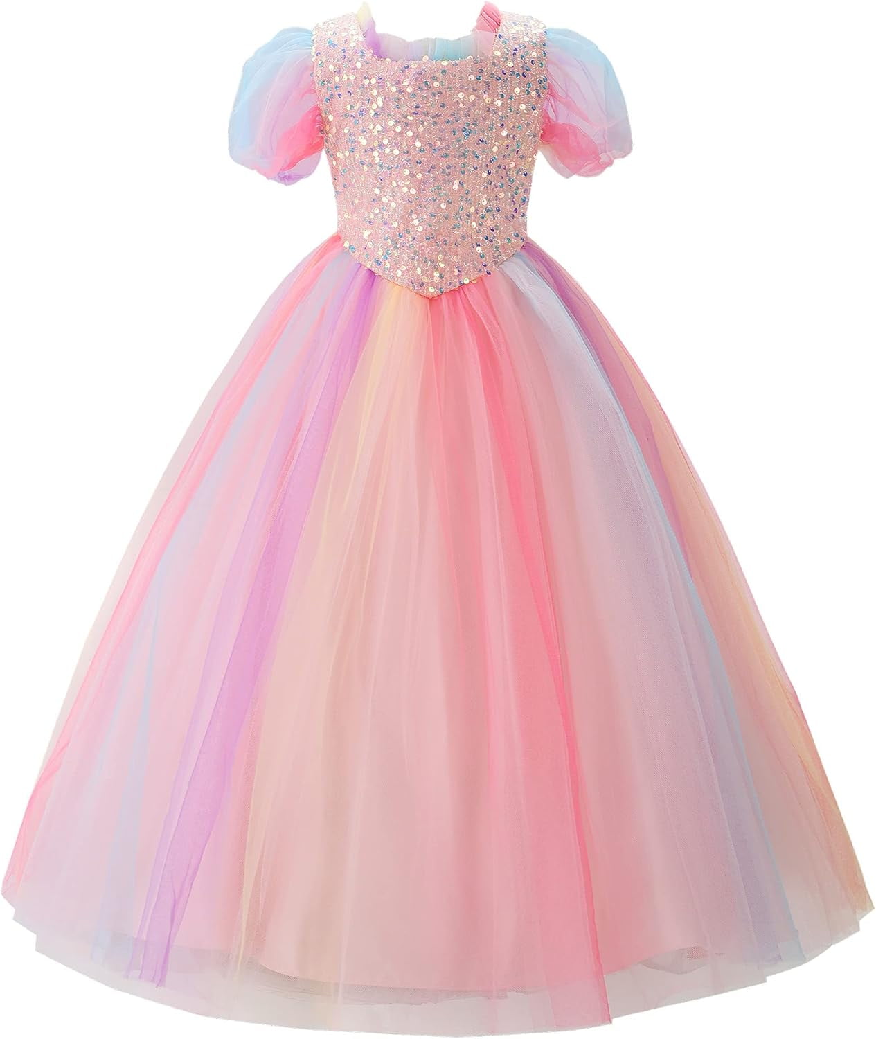 Girls Wedding Princess Sleeve Puffy Dress main image 1