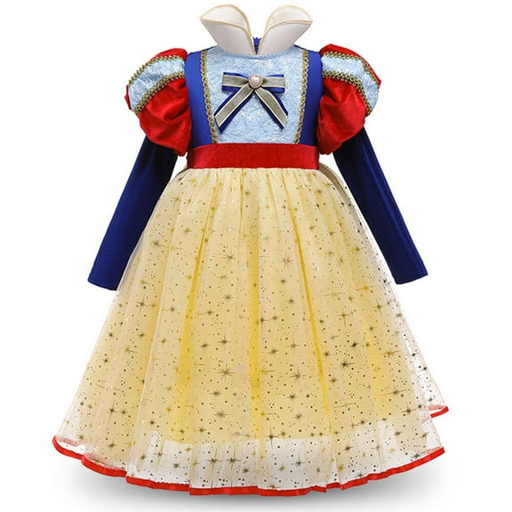 Girls Princess Snow White Costume Birthday Christmas Party Halloween Carnival Fancy Dress Up