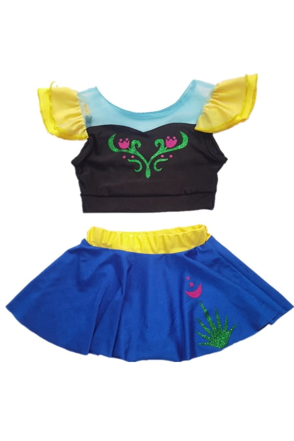 Girls Princess Swimsuit Bathing Suits Girl Ruffled Tankini Bikini Two Piece Swimwear Beachwear
