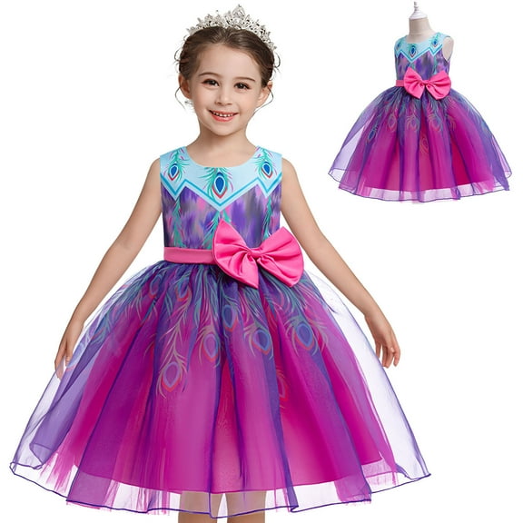 Girls Princess Tola Costume Dress Sleeveless Birthday Cosplay Outfit for 3-9T