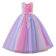 thumbnail image 1 of Girls Princess Tutu Dress With Rainbow Flower Girl Birthday Tutu Dress For Stage Performance Party Cute Dailywear 11-12 Years, 1 of 6