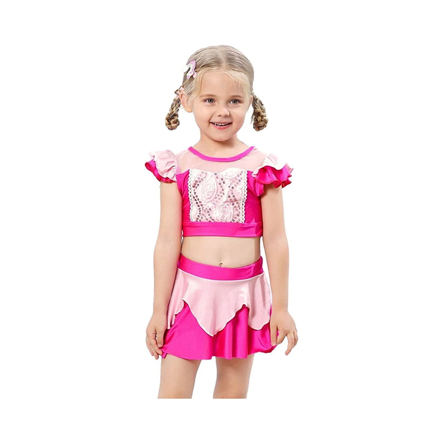 Girls Princess Bikini Swimsuit 2 with Jewel