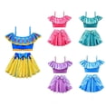 thumbnail image 1 of Girls Princess Two-Piece Tankini Swimsuits Ruffles Beach Swimming Swimwear Bikini Set, 1 of 6