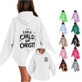 thumbnail image 1 of Girls Print Hoodie Long Sleeve Fleece Casual Pullover Top For Kids, 1 of 4