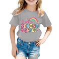 thumbnail image 1 of Girls Print Short Sleeve T-Shirt, Crewneck Cotton Graphic Tee for Back to School, 1 of 3