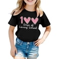 thumbnail image 1 of Girls Print Short Sleeve T-Shirt, Crewneck Cotton Graphic Tee for Back to School, 1 of 4