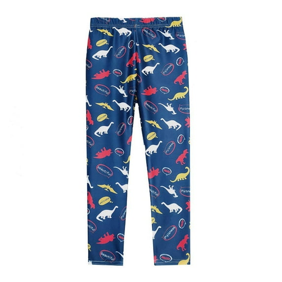 Girls Printed Elastic Slim Full-Length Active Legging, Sizes 1-9Y