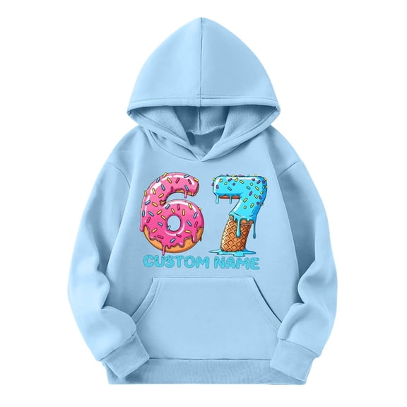 Girls Printed Hooded Sweatshirt Pullover Outdoor Activities Clothes
