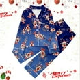 thumbnail image 1 of Girls Printed Long Sleeve Button Down Lapel Pajama Set Casual Sleepwear Comfortable Two-Piece Outfit Sleepwear Long/Short Sleeve Jammies for Kids Button-Down Nightwear Loungewear, 1 of 3