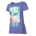 thumbnail image 1 of Girls Printed Short Sleeve Ruffle Shirttail T-shirt, 1 of 3