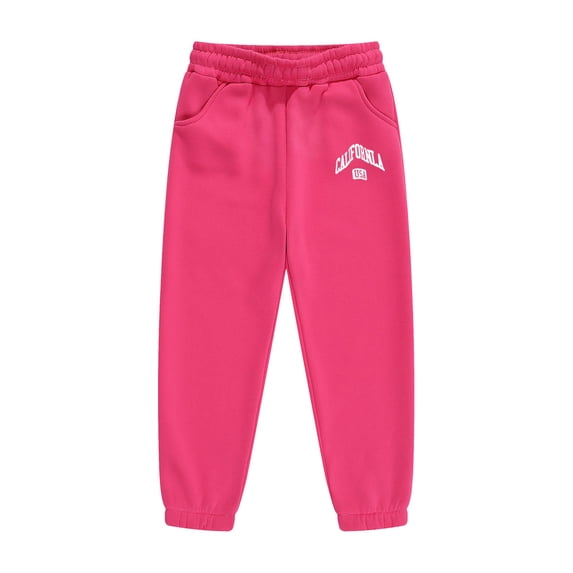 Girls Printed Sweatpants, New Jogger Pants Ages 2-13, Kids Printed Athletic Casual Sportswear Trousers for Girls and Boys Everyday Wear