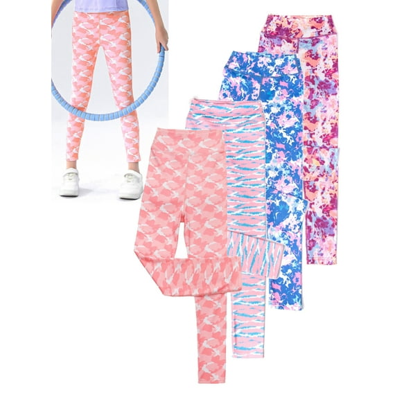 Girls Prints Leggings Casual Yoga Pants Tights Footless Trousers for Kids 3-12Years