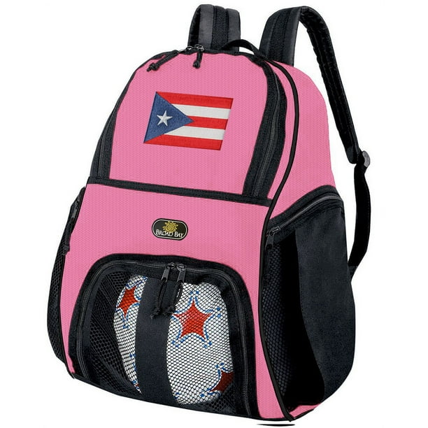 Girls Puerto Rican Flag Soccer Backpack or Womens Puerto Rico