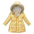 thumbnail image 1 of Girls Puffer Coat Girls Winter Coat with Pocket Zipper Hooded Coat Long Sleeve Windproof Girls' Outerwear Jackets Coats for Girls 8-9 Years, 1 of 9