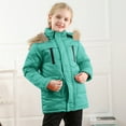 thumbnail image 1 of Girls Puffer Jacket Kids Winter Coat With Pocket Zipper Winter Hoodies Coat Windproof Warm Outwear Windbreaker Ski Jacket for Kids 7-8 Years, 1 of 5