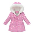 thumbnail image 1 of Girls Puffer Jacket Kids Winter Coat with Pocket Zipper Winter Hoodies Coat Warm Windproof Girls Winter Jacket for Girls 8-9 Years, 1 of 6