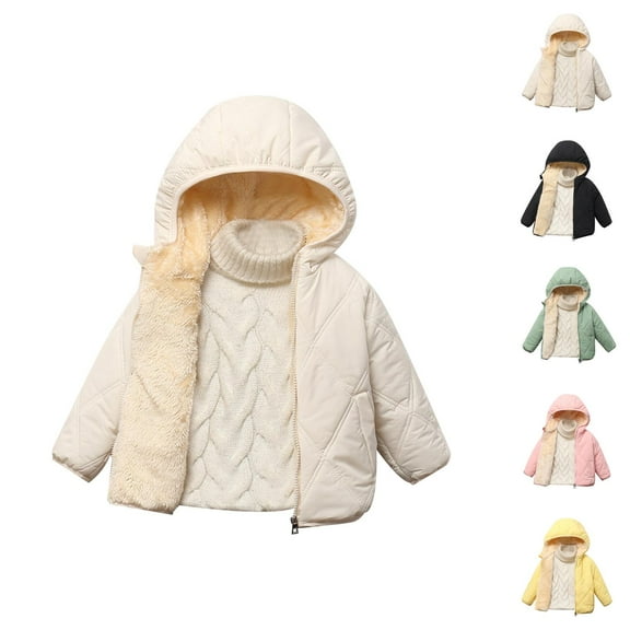 Girls Puffer Jacket Short Down Coat for Kids Autumn Winter Padded Outerwear Warm Hooded Style for School and Play