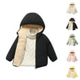 thumbnail image 1 of Girls Puffer Jacket Short Down Coat for Kids Autumn Winter Padded Outerwear Warm Hooded Style for School and Play, 1 of 3