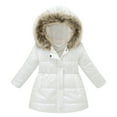 thumbnail image 1 of Girls Puffer Jacket Toddler Winter Coat With Pocket Zip up Hooded Coat Windproof Warm Winter Warm Thick Hooded Coats for Teen 2-3 Years, 1 of 8