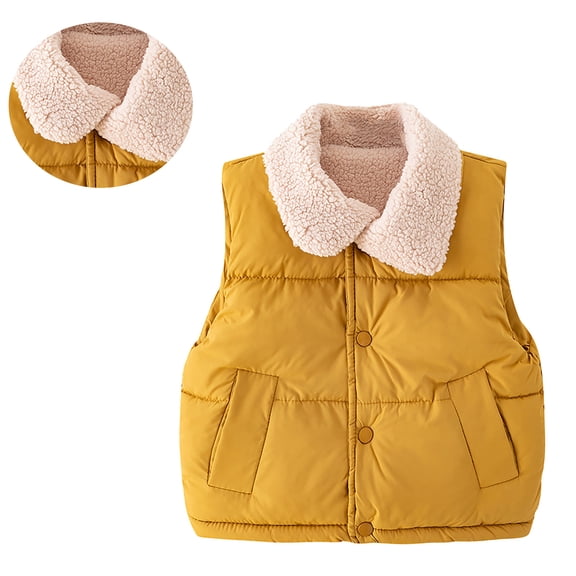 Girls Puffer Vest Boys Vest Lightweight Button Down Sleeveless Jacket Toddler Winter Jacket 2-3 Years