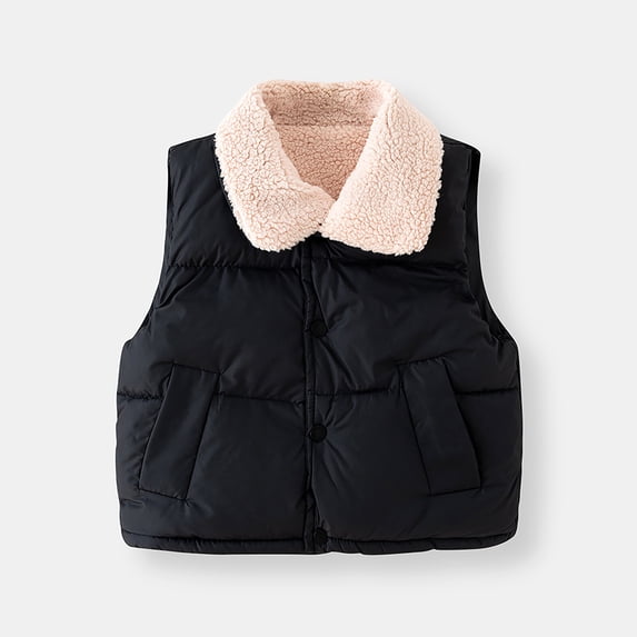 Girls Puffer Vest Boys Vest Lightweight Cute Vest Sleeveless Winter Outfits for Children 4-5 Years